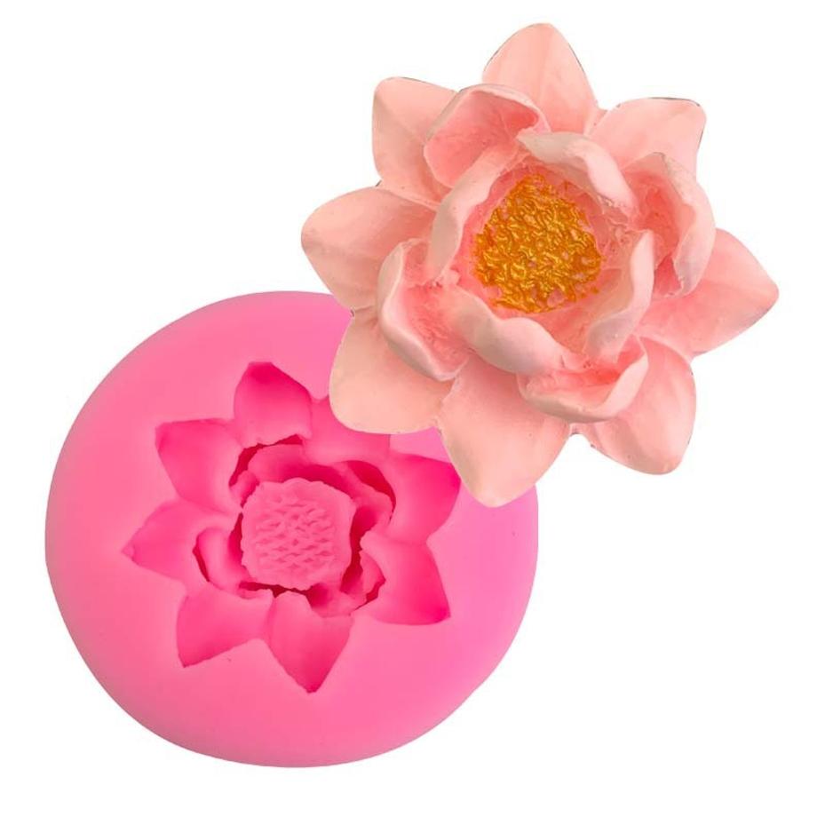 Eco Soap - 연꽃 모양 케이크 몰드, 실리콘 몰드,