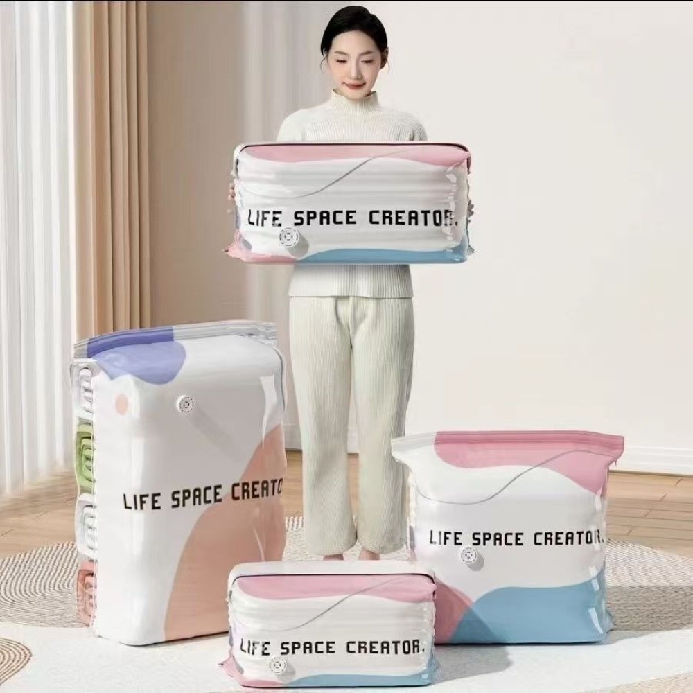 Reusable Bag - 프레스앤실 진공 보관 백 공간 절약