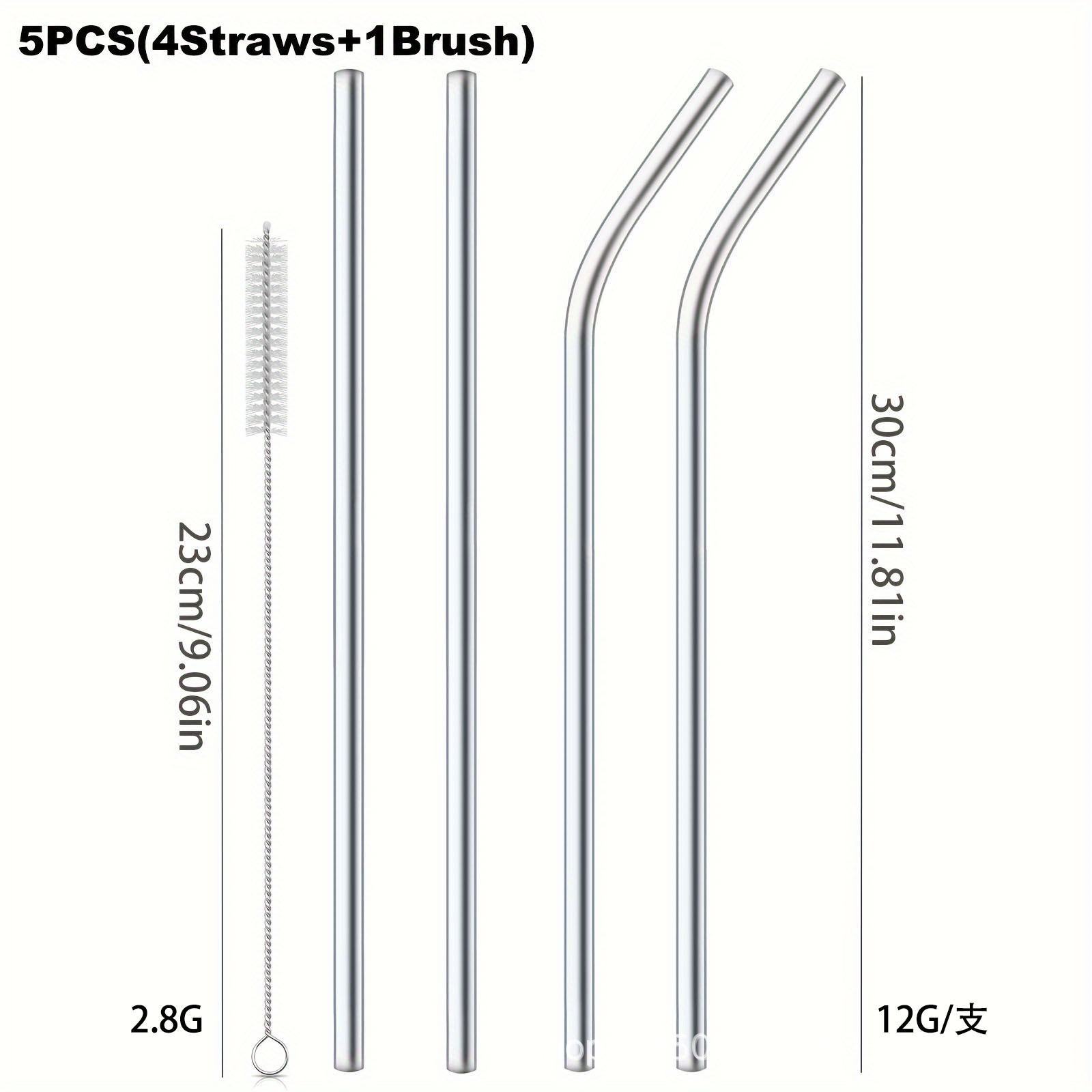 30cm 빨대 재사용 가능한 스테인레스 빨대 4세트 칵 - Reusable Straw 리뷰 및 가격