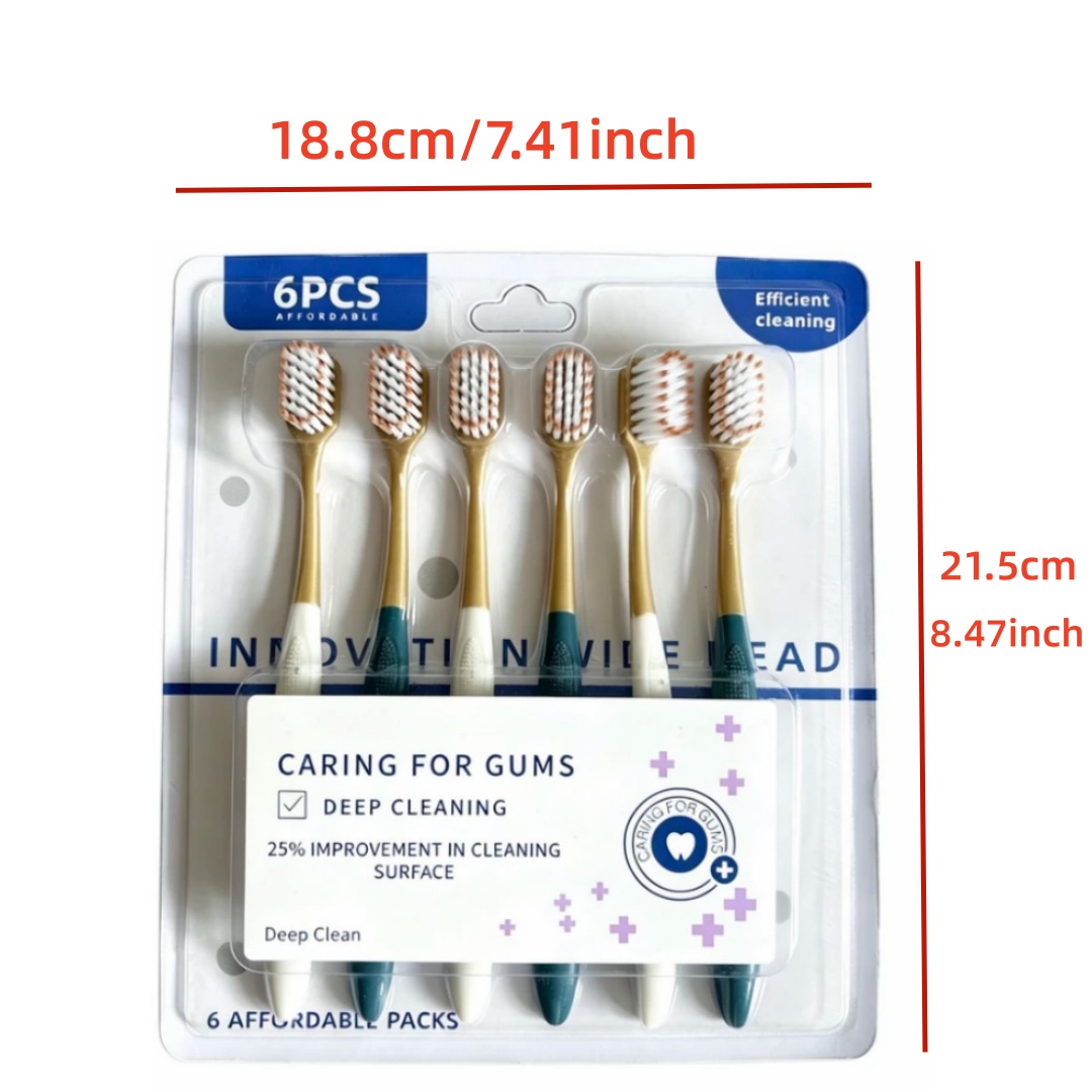 고품질 와이드 헤드 가정용 6팩 성인용 부드러운 칫솔모 - Bamboo Toothbrush 리뷰 및 가격
