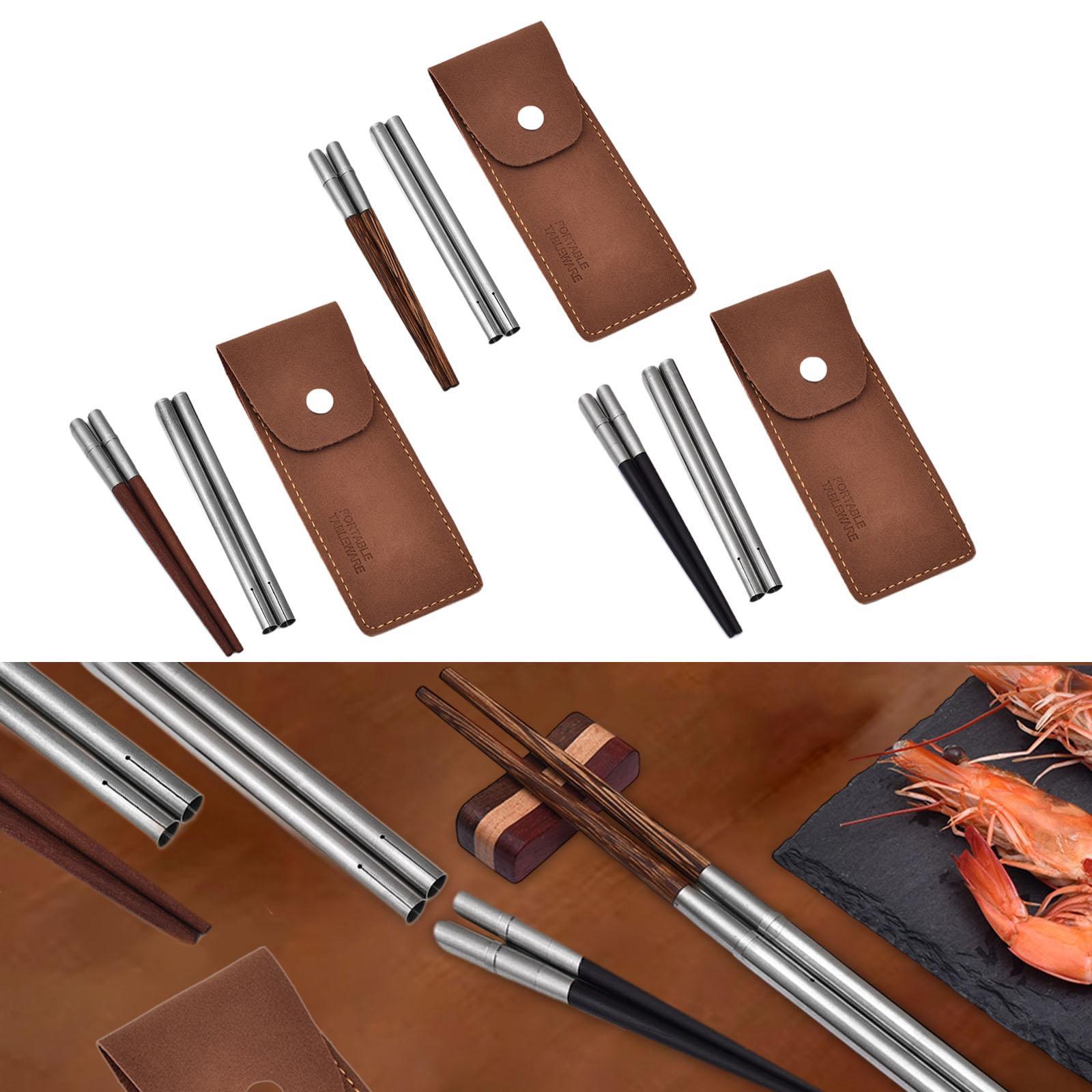 휴대용 젓가락 세트: 보관 파우치 포함, 가볍고 접을  - Bamboo Cutlery 리뷰 및 가격