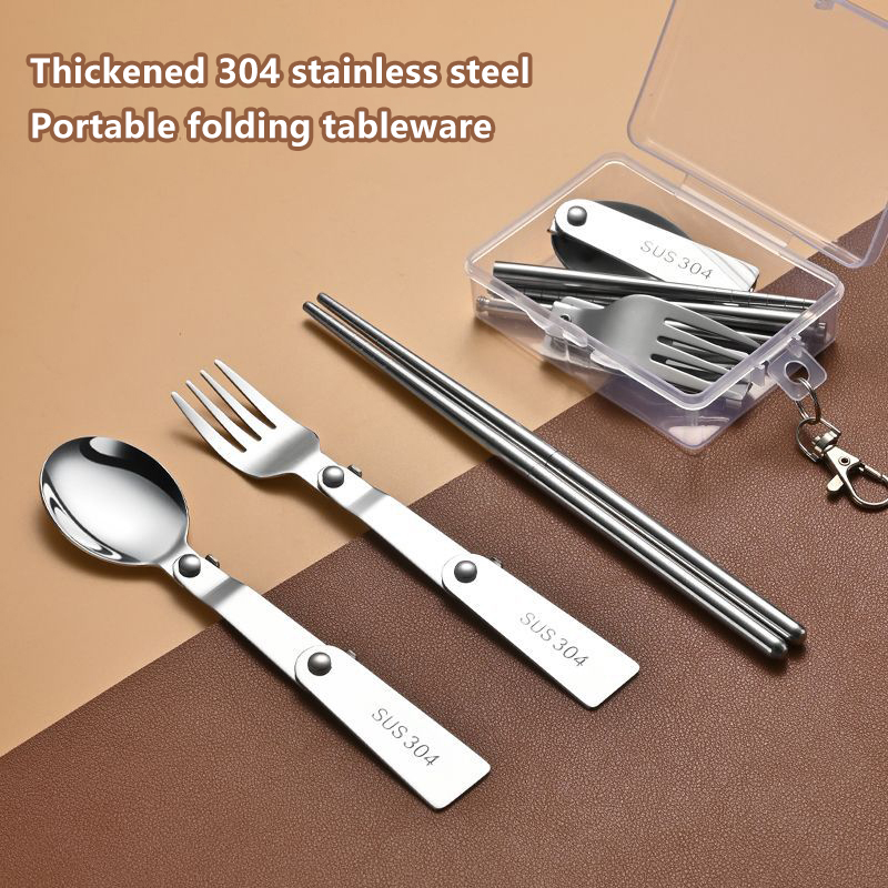 1PC/3PCS 스테인리스 스틸 휴대용 야외 식기 세트 - Bamboo Cutlery 리뷰 및 가격
