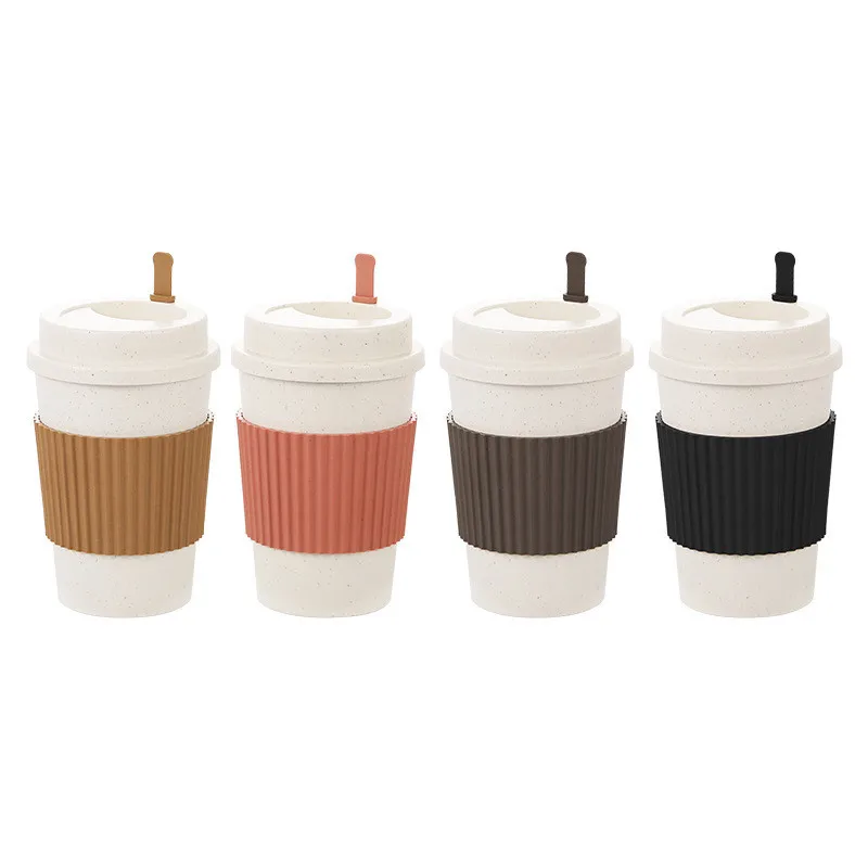 뚜껑이있는 450ML 커피 컵 밀짚 재사용 가능한 휴대 - Reusable Straw 리뷰 및 가격
