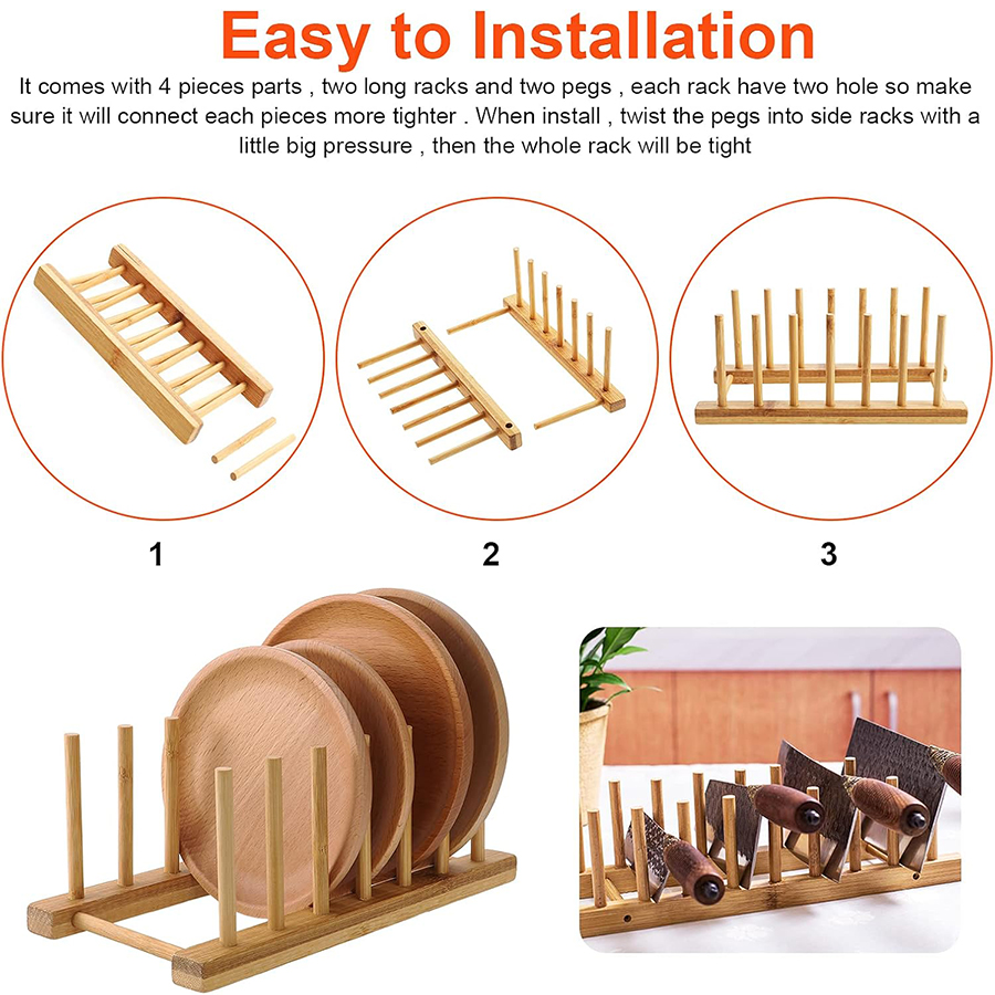 대나무 식기 건조대 1개/2개 세트, 접시 보관대, 다 - Bamboo Cutlery 리뷰 및 가격