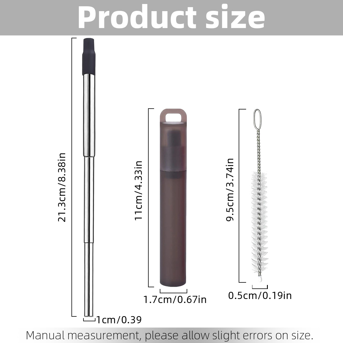 스테인리스 스틸 재사용 가능 접이식 빨대, 실리콘 팁  - Reusable Straw 리뷰 및 가격