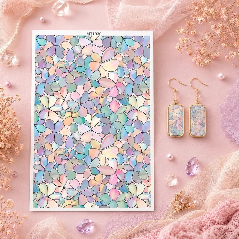 스테인드글라스 꽃 모양의 폴리머 클레이 전사지, DIY - Beeswax Wrap 리뷰 및 가격